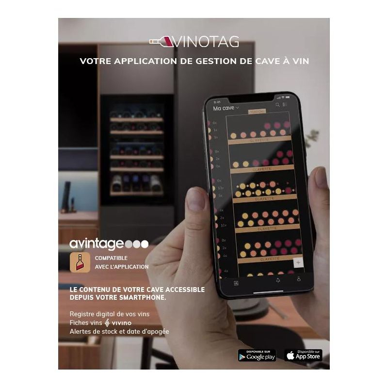 Cave à vin Avintage AVI48CDZA, Cave à vin de service Coloris Noir