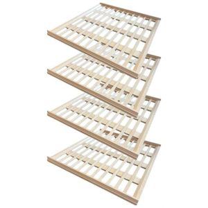 Kit de 4 clayettes en bois naturel KITBOIS200